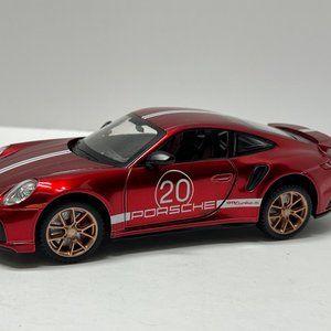 1:24 2020 Porsche 911 Turbo S Diecast With Headlight & Tailight LEDS Red